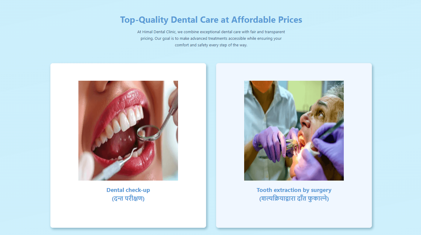 Himal Dental Clinic Services Listing